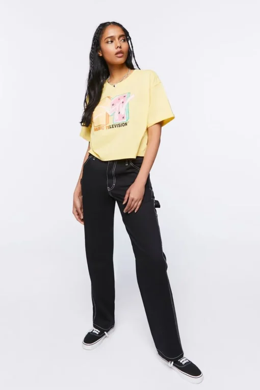 Mtv Graphic Cropped Tee