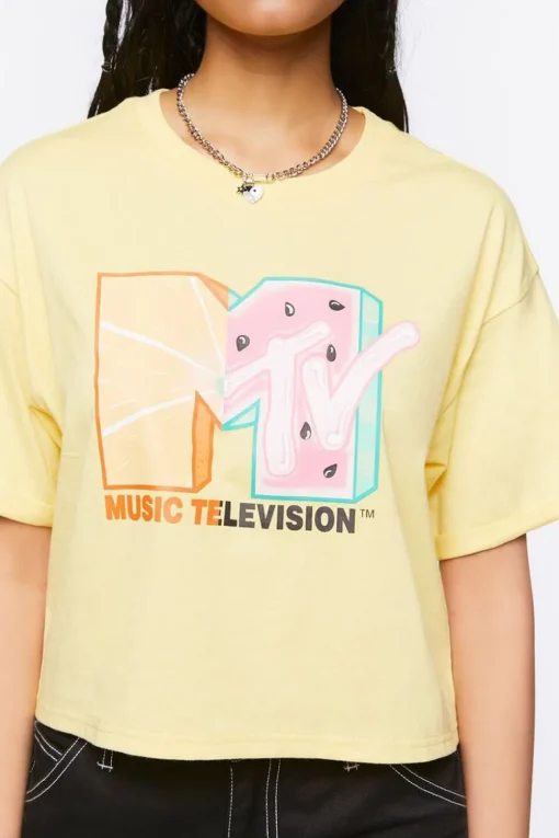 Mtv Graphic Cropped Tee