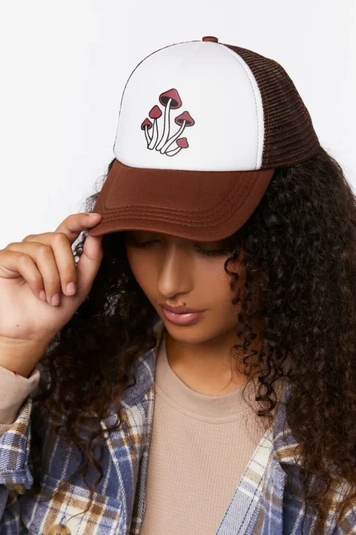 Mushroom Graphic Trucker Hat