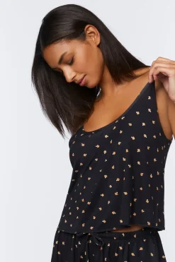 Mushroom Print Cami & Shorts Pajama Set