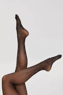Mushroom Print Tights
