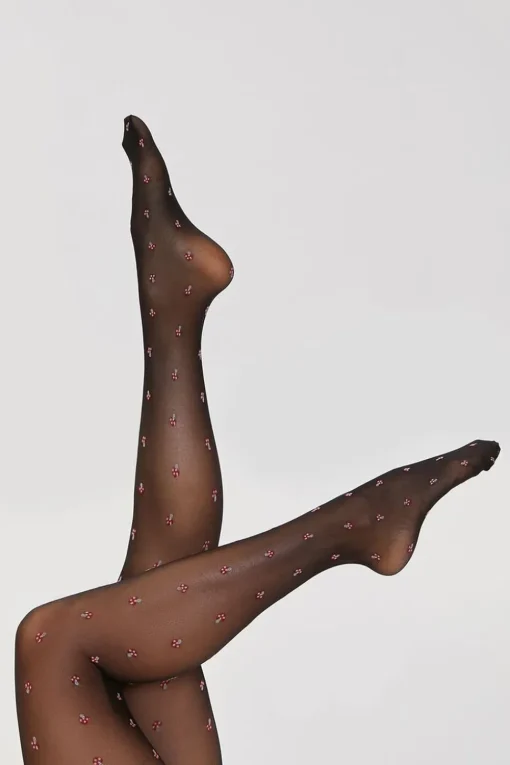 Mushroom Print Tights