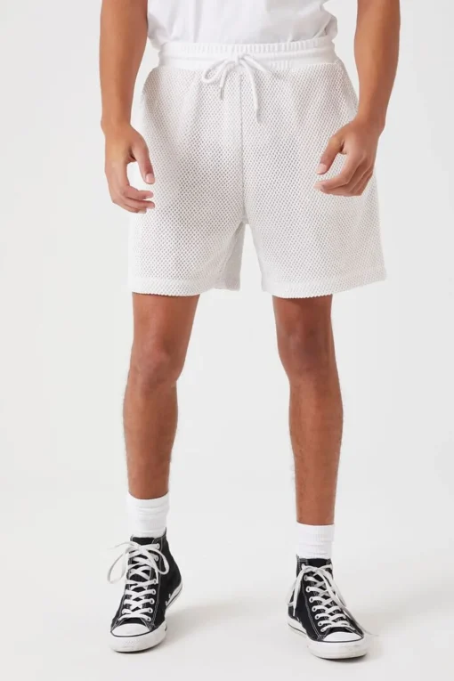 Netted Drawstring Shorts
