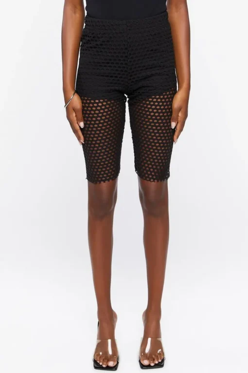 Netted Mesh Biker Shorts