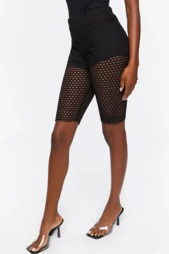 Netted Mesh Biker Shorts