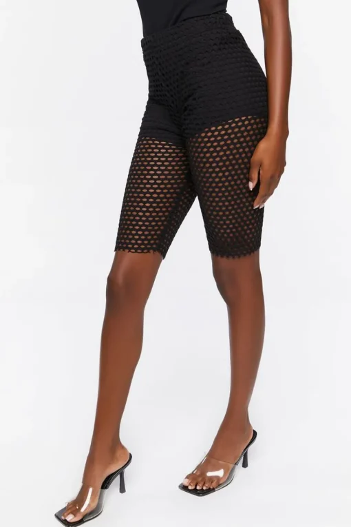 Netted Mesh Biker Shorts