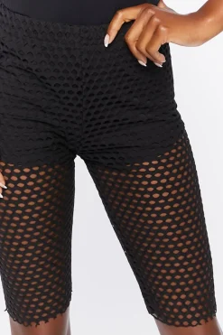 Netted Mesh Biker Shorts