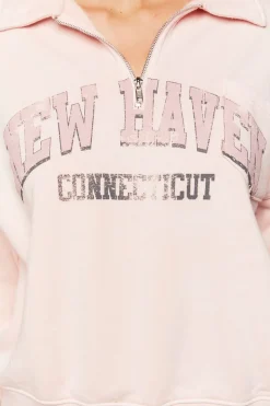 New Haven Graphic Half-Zip Pullover