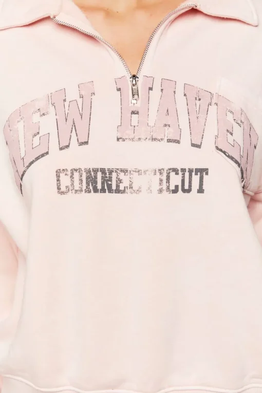 New Haven Graphic Half-Zip Pullover
