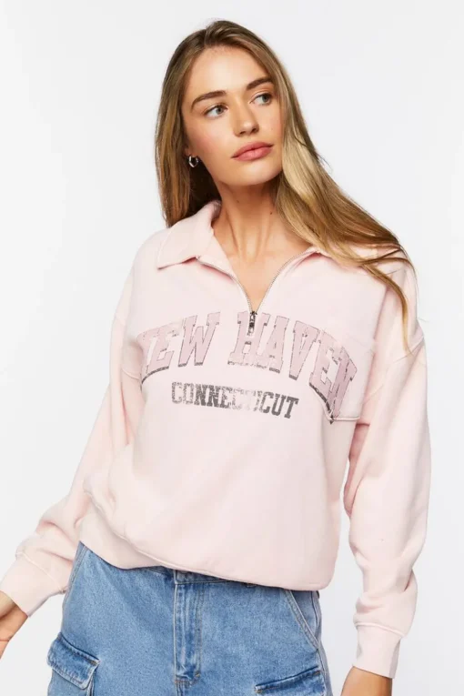 New Haven Graphic Half-Zip Pullover