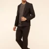 Notched Button-Front Blazer