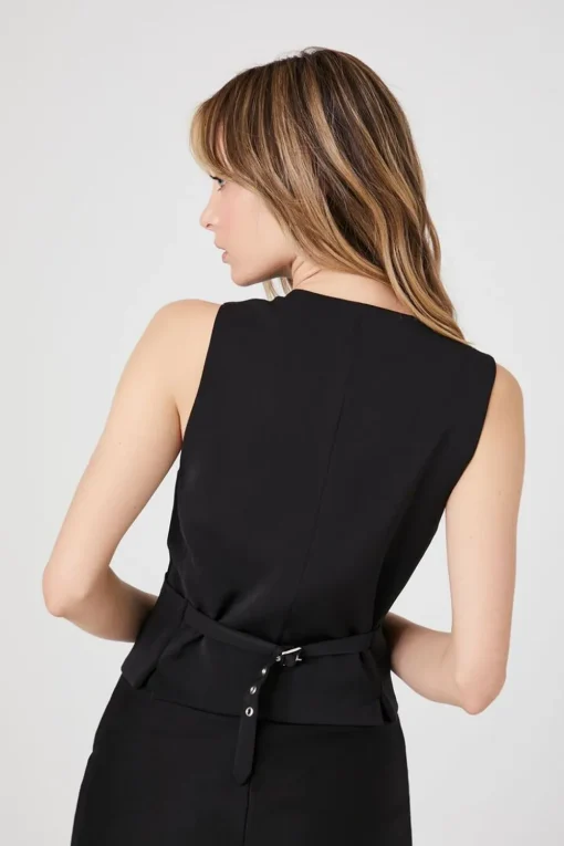 Notched Button-Up Vest