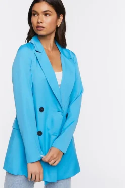 Notched Double-Breasted Blazer