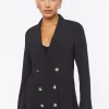 Notched Double-Breasted Blazer