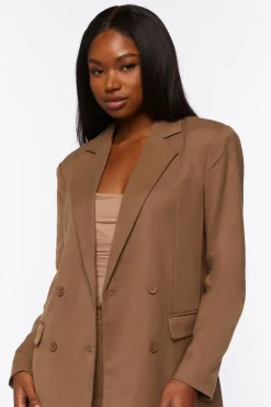 Notched Double-Breasted Blazer