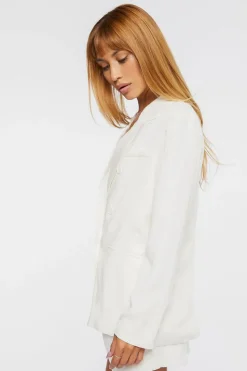 Notched Double-Breasted Blazer