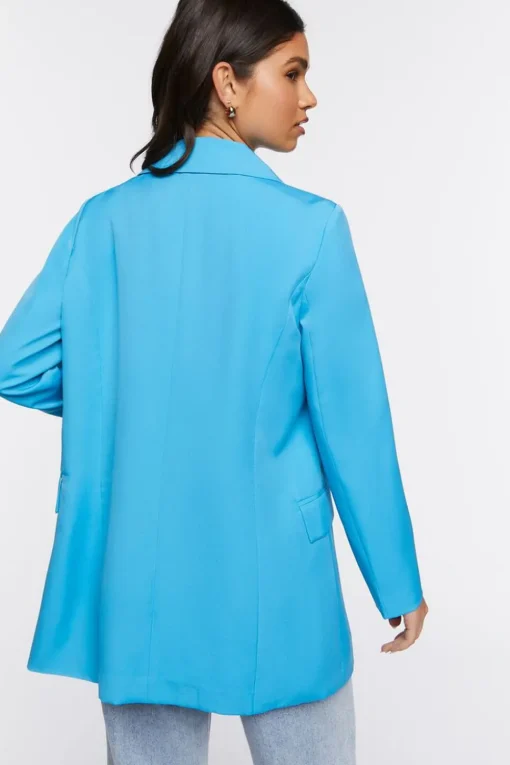 Notched Double-Breasted Blazer
