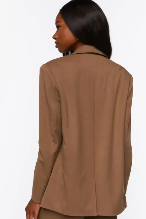 Notched Double-Breasted Blazer