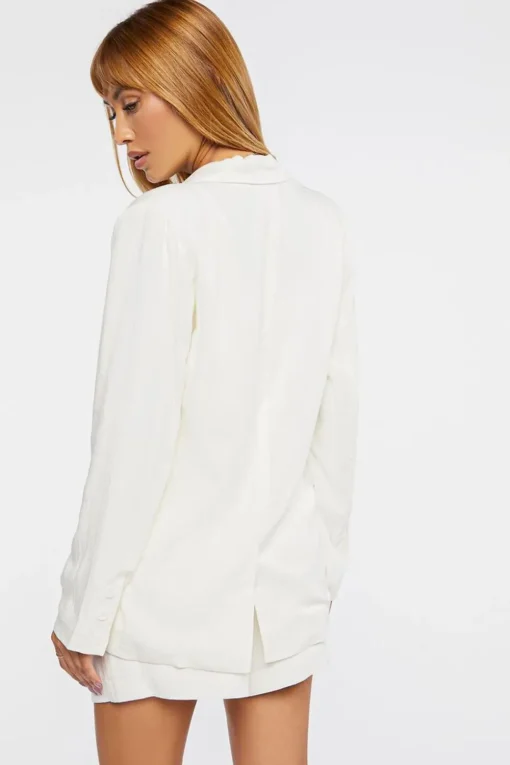 Notched Double-Breasted Blazer