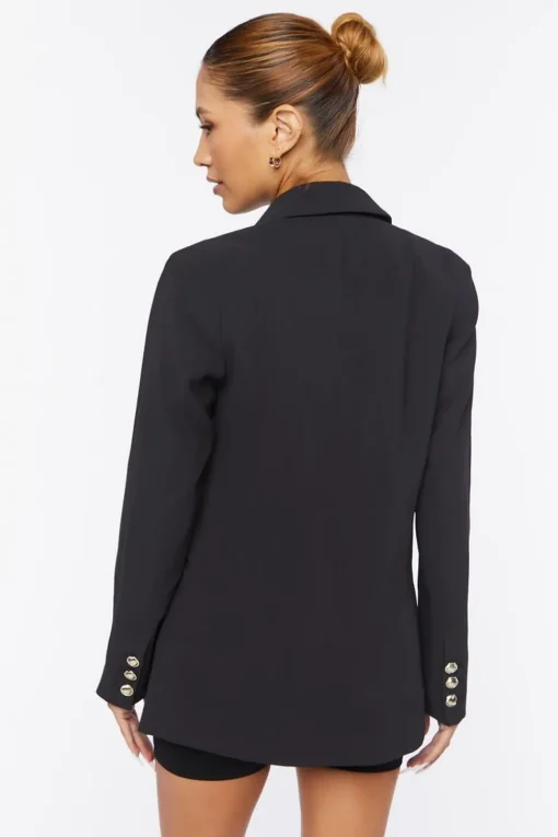 Notched Double-Breasted Blazer