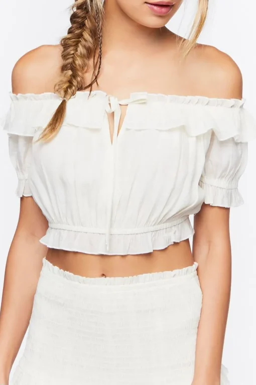Off-The-Shoulder Top & Mini Skirt Set