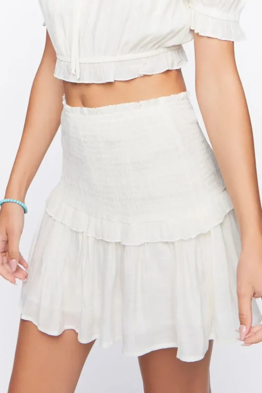 Off-The-Shoulder Top & Mini Skirt Set