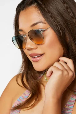 Ombre Round Sunglasses