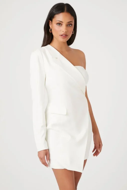 One-Shoulder Blazer Mini Dress