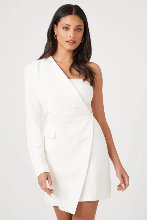 One-Shoulder Blazer Mini Dress