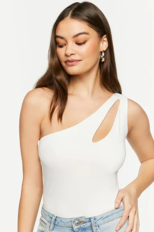One-Shoulder Cutout Bodysuit