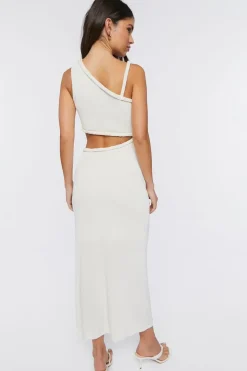 One-Shoulder Cutout Midi Dress