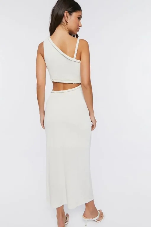 One-Shoulder Cutout Midi Dress