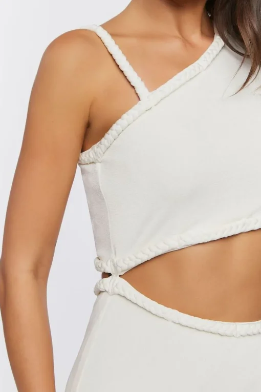 One-Shoulder Cutout Midi Dress