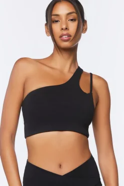 One-Shoulder Cutout Sports Bra