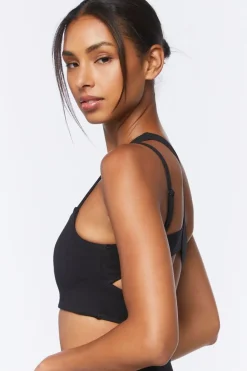 One-Shoulder Cutout Sports Bra