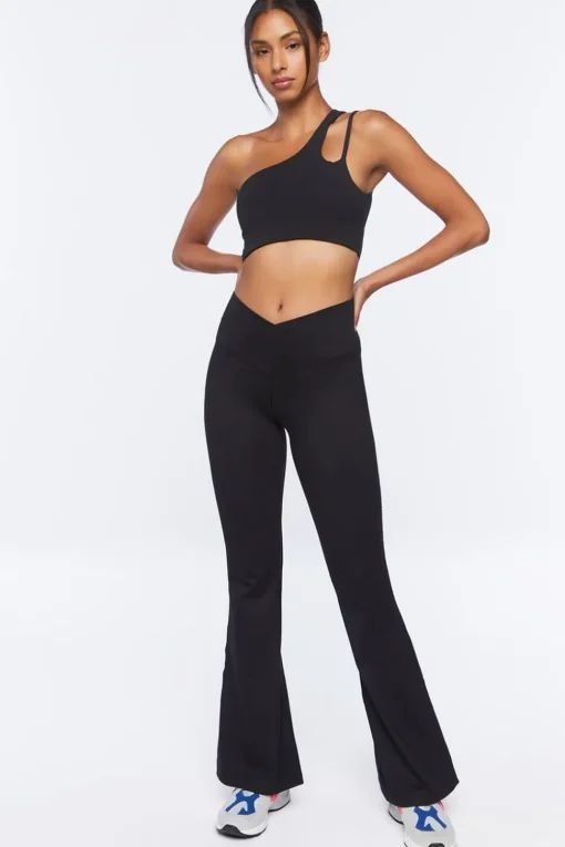 One-Shoulder Cutout Sports Bra