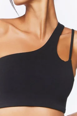 One-Shoulder Cutout Sports Bra