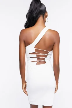 One-Shoulder Lace-Back Dress