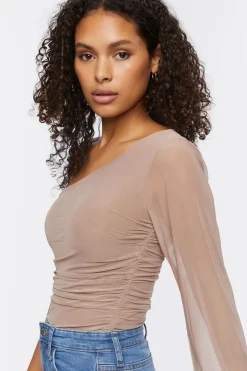 One-Shoulder Mesh Bodysuit