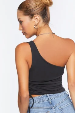 One-Shoulder Reno Racing Graphic Top