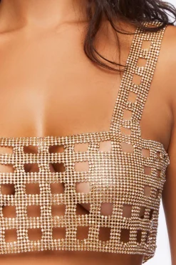 Open-Back Chainmail Crop Top