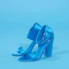 Open-Toe Buckled Heels