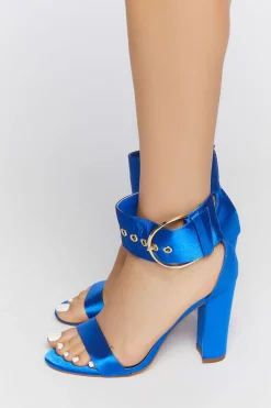 Open-Toe Buckled Heels