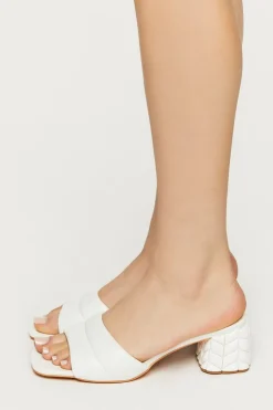 Open-Toe Chevron Heels
