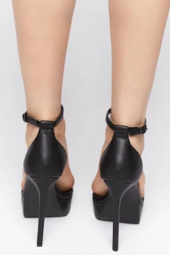 Open-Toe Platform Stiletto Heels