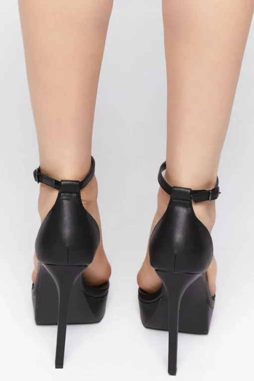 Open-Toe Platform Stiletto Heels