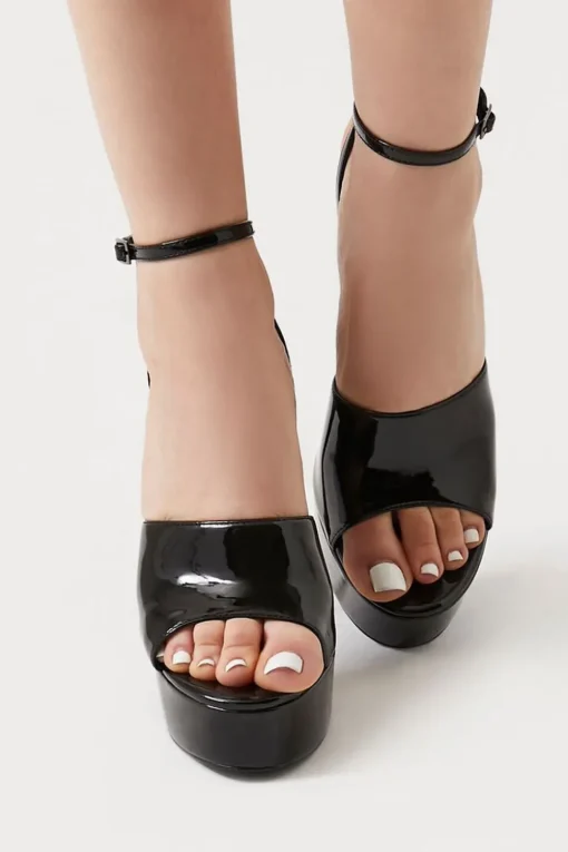 Open-Toe Platform Stiletto Heels