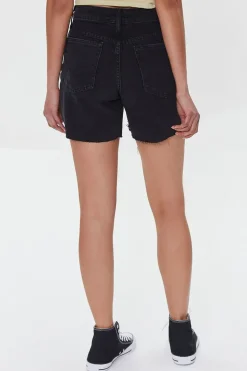 Organically Grown Cotton Denim Mom Shorts