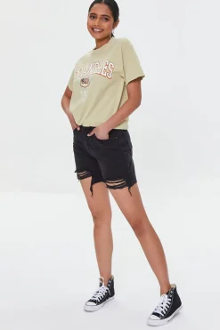 Organically Grown Cotton Denim Mom Shorts