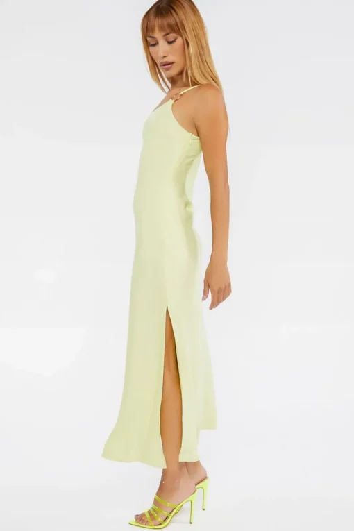 O-Ring One-Shoulder Maxi Dress
